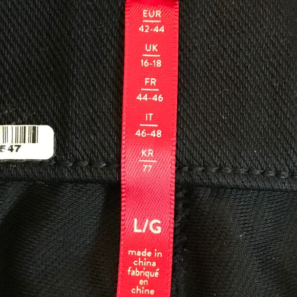 Spanx Jeans Large Ankle Leggings Pant Black Pull On Core Shaping Stretch L - Picture 5 of 7